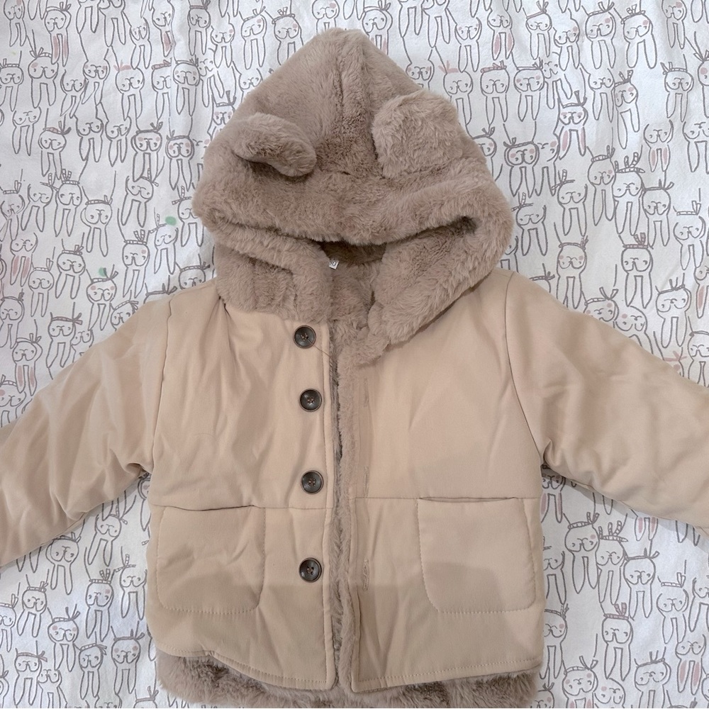 NinkyNonk Toddler Fleece Jacket, Warm Cotton Baby Winter Coats